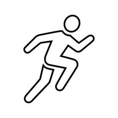 User, avatar, running man outline icon