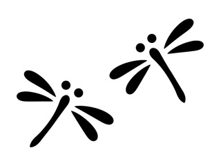  	和風のトンボのシルエット素材