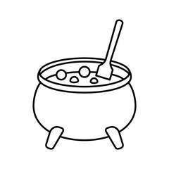 Cauldron icon vector on trendy style for design and print