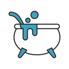 Cauldron icon vector on trendy style for design and print