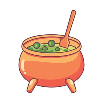 Cauldron icon vector on trendy style for design and print