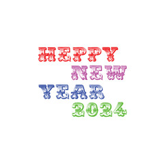 Happy new year typography signs. Vector Lettering Compositions collection. Set of Holiday design for greeting card.Happy newyear letters banner, vector art and illustration. can use for, landing page,