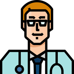 Doctor. Filled outline icon design