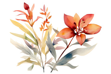 The beauty of wildflowers in Watercolor, botanical watercolor