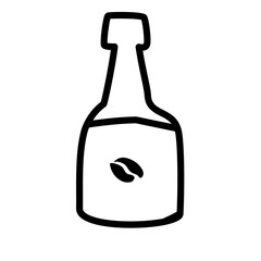 coffee bottle line icon