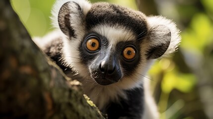 Fototapeta premium lemur on a tree