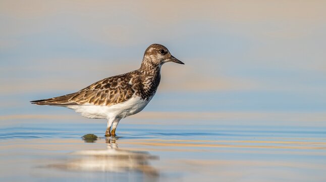 Ruddy Turnstone (Arenaria interpres) Aysa, Australia, spreads in Europe, America and Africa, but is rare. It is seen in Diyarbakir Tigris Valley during migration periods.