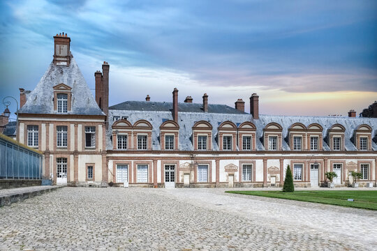 The castle of Fontainebleau, beautiful french monument 
