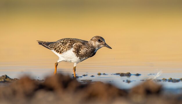 Ruddy Turnstone (Arenaria interpres) Aysa, Australia, spreads in Europe, America and Africa, but is rare. It is seen in Diyarbakir Tigris Valley during migration periods.