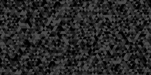 Seamless black dark backdrop grayscale triangle background. Many rectangular. Abstract black and white geomatics patter diamond triangular square wallpaper background.