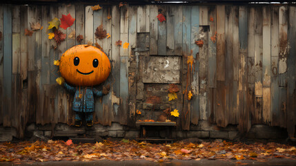 Halloween Decorations on Barn Wood 