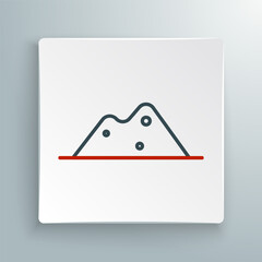 Line Salt icon isolated on white background. Colorful outline concept. Vector