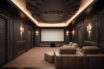 Foto op Canvas Luxury home theater room. © GalleryGlider