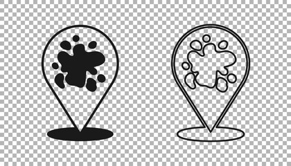 Black Paint spray icon isolated on transparent background. Vector