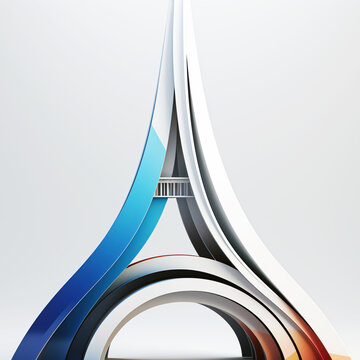 Stylized Eiffel tower, AI generated