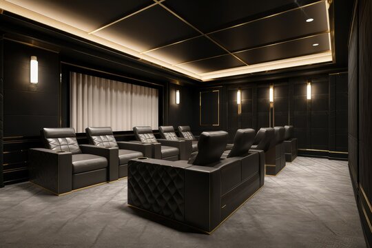Luxury home theater room.