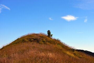 panorama from the path to antola mountain liguria italy