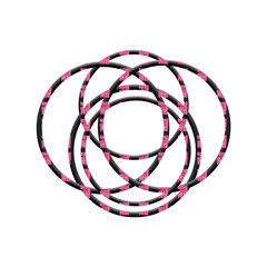 red and white circles