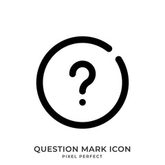 Question mark icon with style line. User interface icon. Vector illustration.