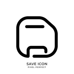 Save icon with style line. User interface icon. Vector illustration.