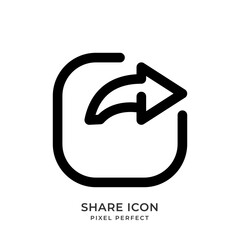 Share icon with style line. User interface icon. Vector illustration.