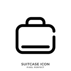 Suitcase icon with style line. User interface. Vector Illustration.