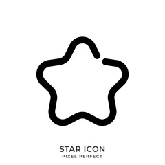Star icon with style line. User interface. Vector Illustration.