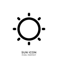 Sun icon with style line. User interface. Vector Illustration.