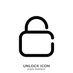 Padlock icon with style line. User interface icon. Vector illustration.