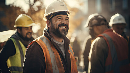 Building Together: Happy Construction Team at Work