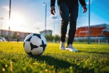 Soccer Player at World Cup Venue
