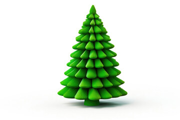 Winter Wonderland: White Background Christmas Tree