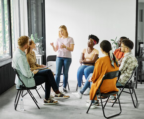 psychotherapy meeting support woman therapy psychology business office entrepreneur teamwork...