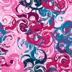 Psychedelic abstract background, mixed acrylic paint marble texture, colorful swirls, vector pattern.