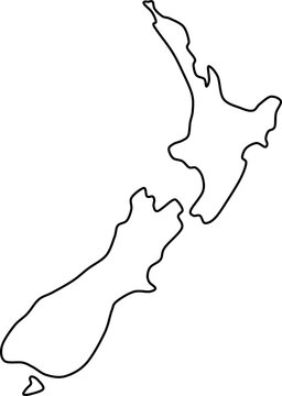 new zealand map vector outline