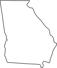 georgia map, georgia vector, georgia outline, georgia