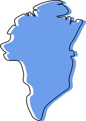 greenland map, greenland vector, greenland outline, greenland