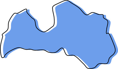 latvia map, latvia vector, latvia outline, latvia