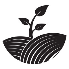 Agriculture vector icon, black on white background