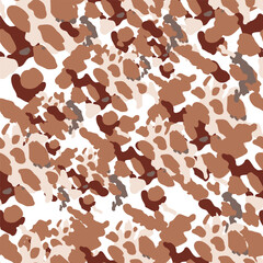 Creative abstract leopard skin seamless pattern. Textured camouflage background. Trendy animal fur wallpaper.