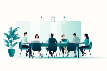 Business meeting illustration
