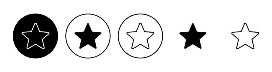 Star Icon set. rating icon vector. favourite star icon
