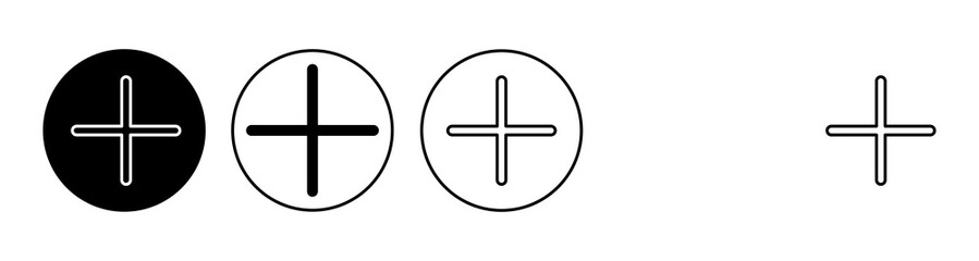 Plus Icon set. Add plus icon