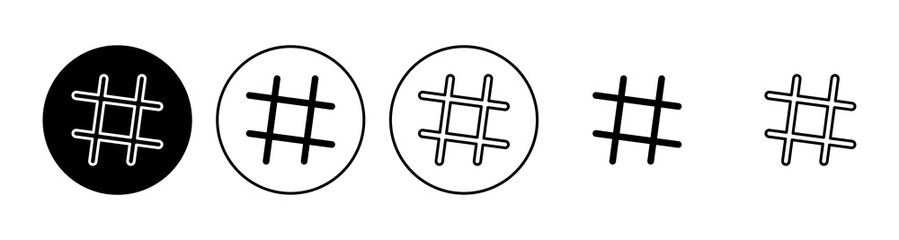 Hashtag icon set. hashtag symbol