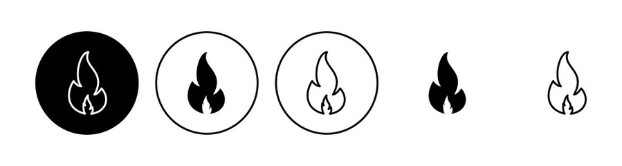 Fire icon set. fire vector icon
