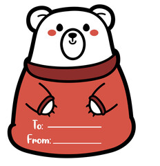 cute winter bear