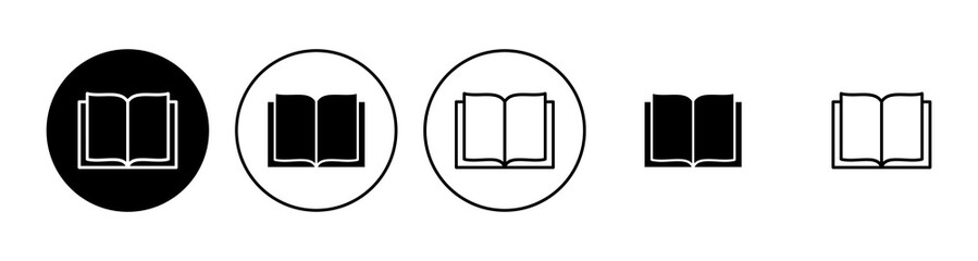 Book icon set. open book icon vector. ebook icon