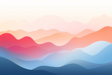 Surreal and soft colors desktop wallpaper with waves