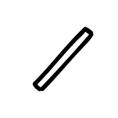 Symbol forward slash outline font in outline bubble style isolated on white background. For typography, font, lettering, logo, alphabet, education, abc, branding, presentation, signboard.