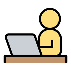 Office working icon